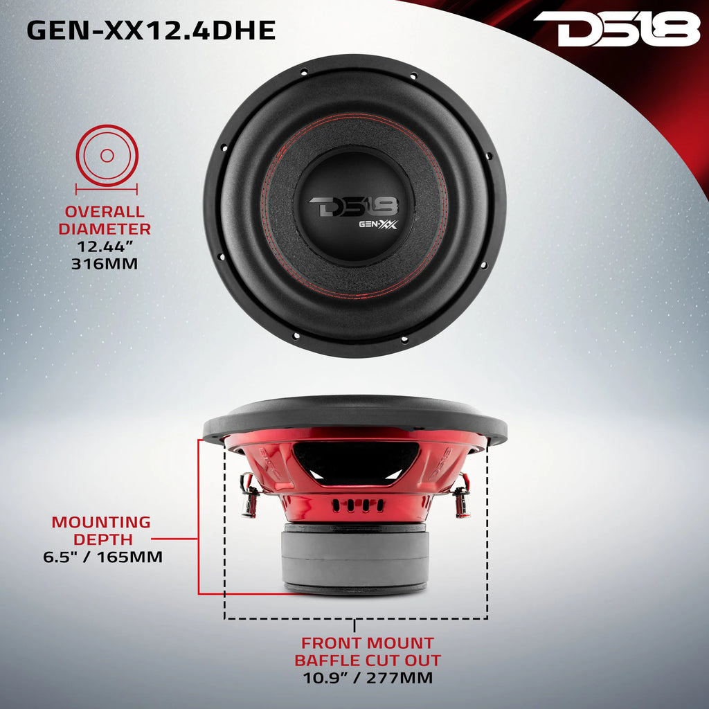 GEN-XX12.4DHE DS18 12 DVC 2X Stack 500w Sub Woofer — M&M Merchandisers