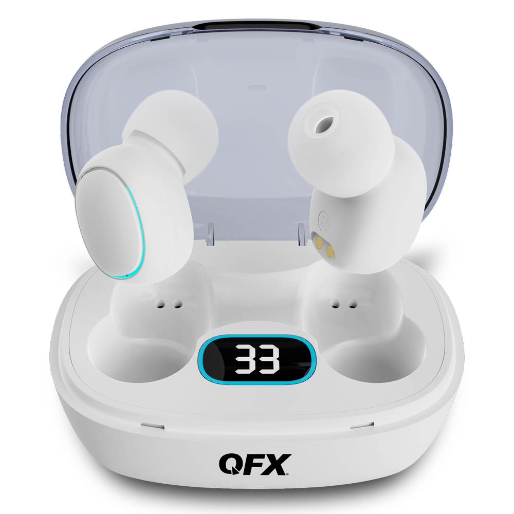 HP-E50 WHT QFX IPx-4 Splashproof TWS Earbud in White — M&M