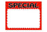 7" X 5.5" Fluorescent Orange Special Splash Sign