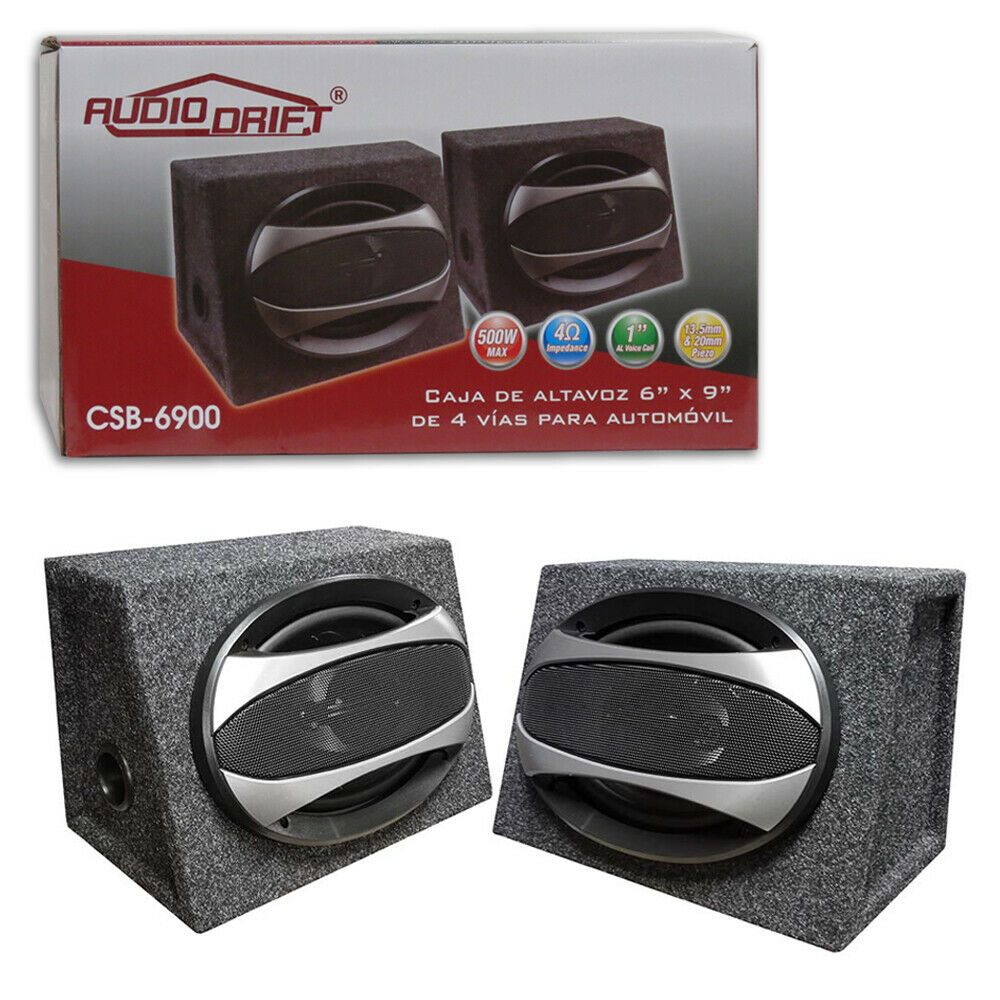 CSB-6900 Audio Drift Loaded 4-way 6x9 Speaker Box Pair — M&M