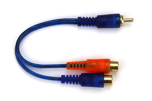 RCA2F/1MSFLEX10 DX-RCA splitter 1-Male to 2-Female, Blue/Orange