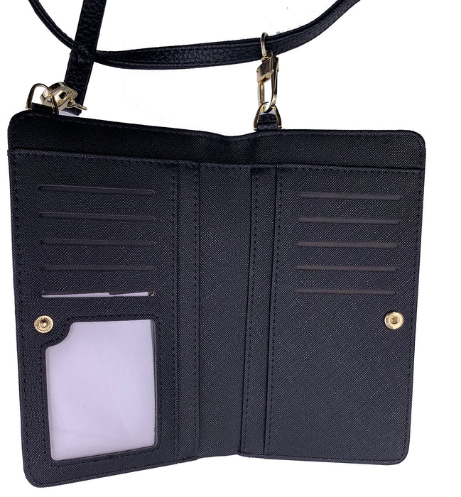 JPW2-BUR  Juli Cross-Body Wallet and Phone Storage in Burgundy Animal-Free Leather