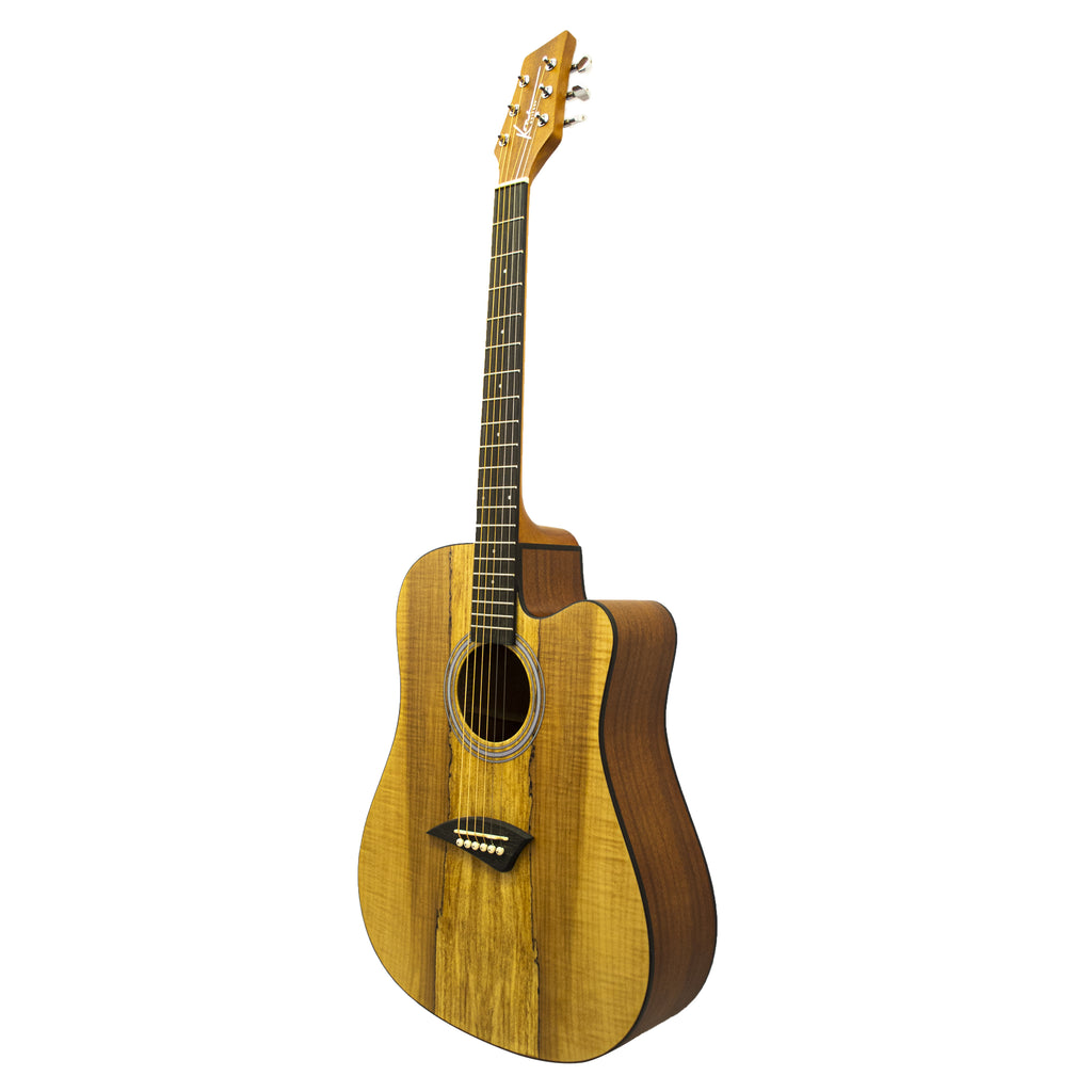 K2SPLT Kona Spalted Maple Thin Active Acoustic Electric Guitar –  productsourceguys