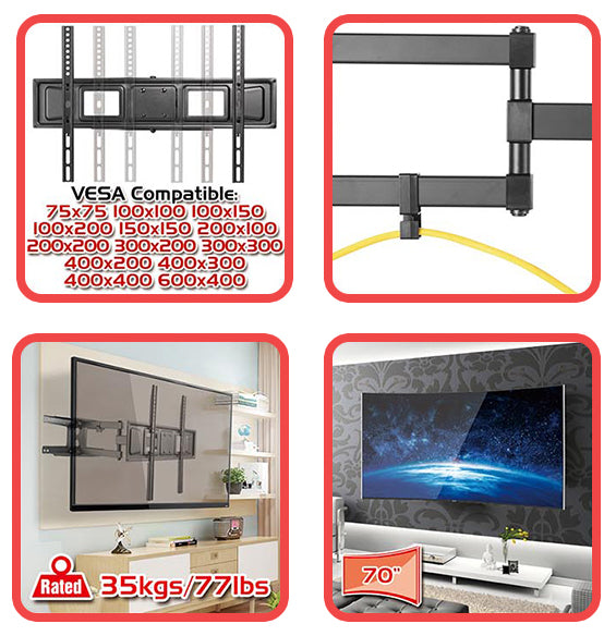 MA-3770S Nippon Full Motion Articulating TV Mount 37-70 inch