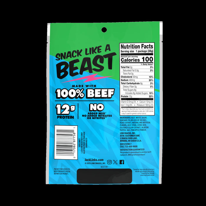 10000008451 Jack Link's 1.25oz Beef Spicy Jalapeno Jerky 10 pcs Display