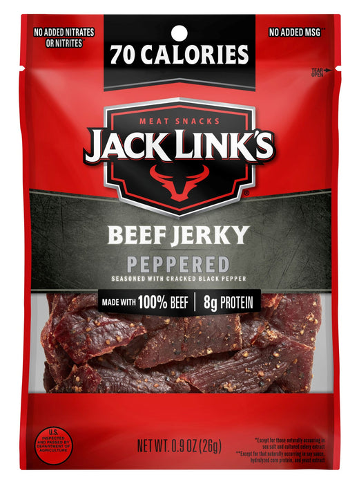 10000008267 Jack Link's Peppered Beef Jerky 0.9 oz Snack Packs