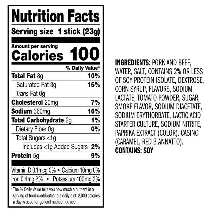 10000037270  Jack Link's  .8oz Original Meat Snack Sticks 20 pcs Display