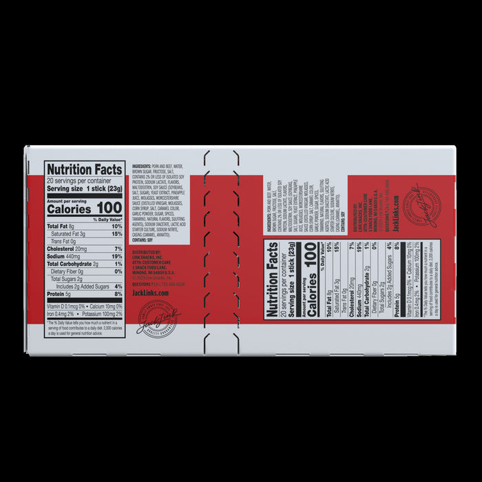 10000040824 Jack Link's .8oz Teriyaki Flavored Meat Snack Sticks 20 pcs Display