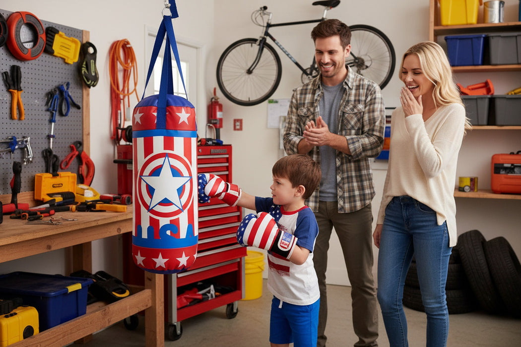 20118 Toy Boxing Set with 19 in Punching  Bag  and Gloves