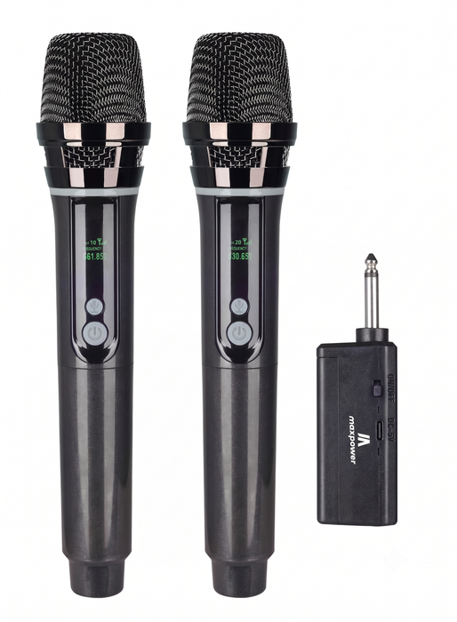 MPD24C Maxpower Dual VHF Wireless Microphones