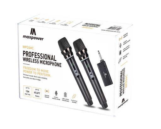 MPD24C Maxpower Dual VHF Wireless Microphones