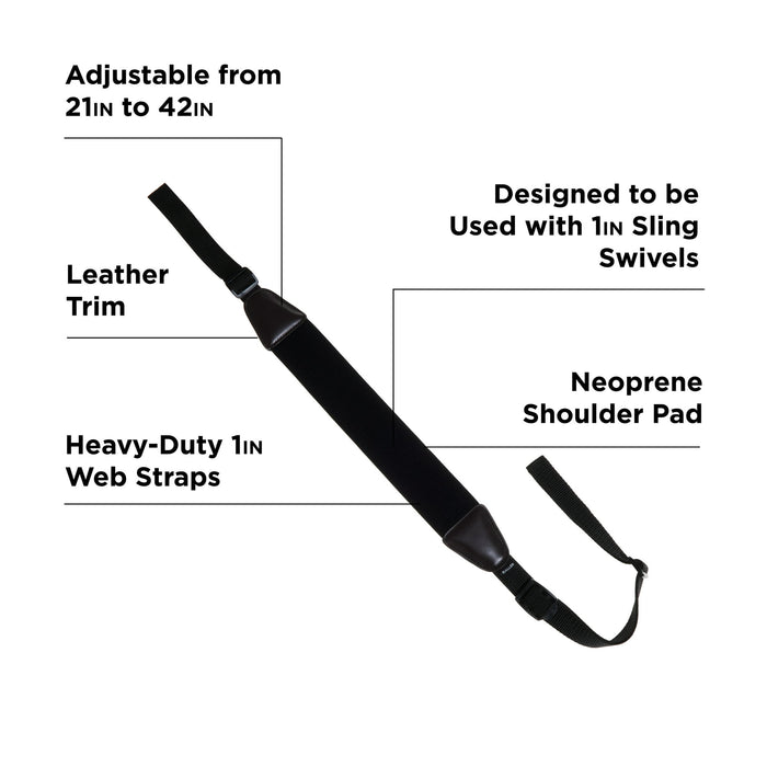LS-98409A Allen Rifle Sling Adjusts 21-42 in