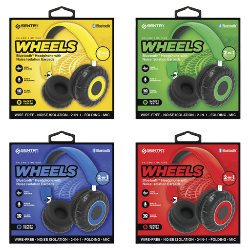 BTWHEELS Sentry Wheels Kids Wireless Headphones-Assorted Colors