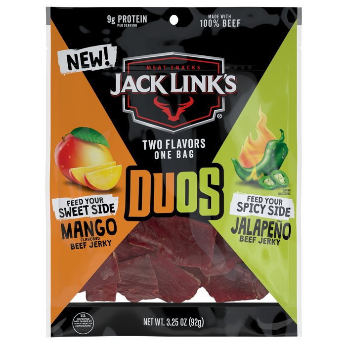 10000043317 Jack Links Duos 2.85oz Mango-Jalapeno Beef Jerky