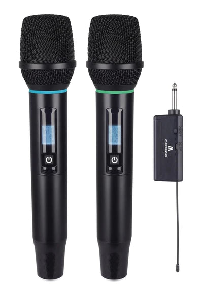 MPD44C Maxpower Dual UHF Wireless Microphones