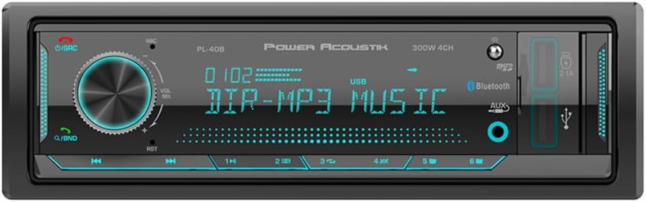 OW-PL-40B Power Acoustik DIN Bluetooth Digital Media Receiver w/Dual USB Ports
