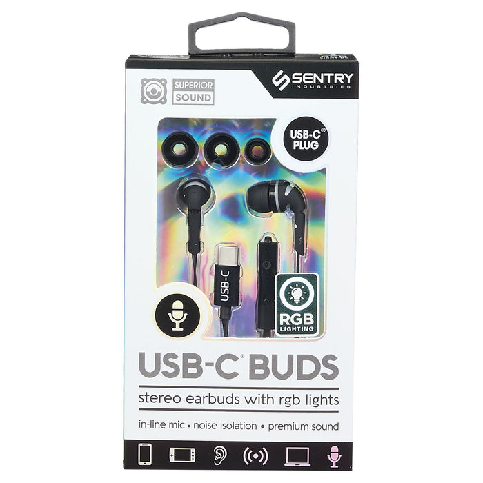 ICGLOW Sentry USB-C Earbuds With Cool RGB Lighting Effect