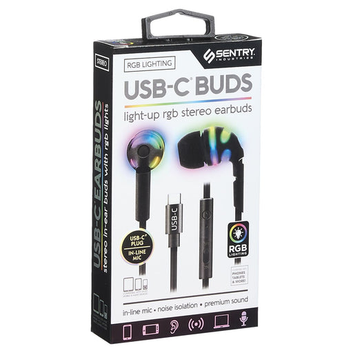 ICGLOW Sentry USB-C Earbuds With Cool RGB Lighting Effect
