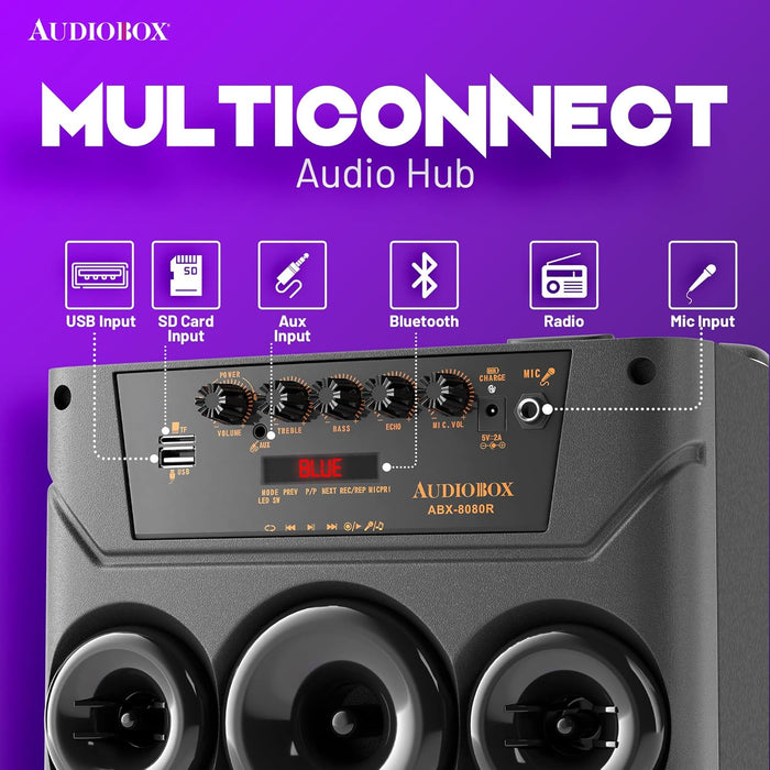 ABX-8080R Audiobox Groovestar Speaker 2x8 2-Mics