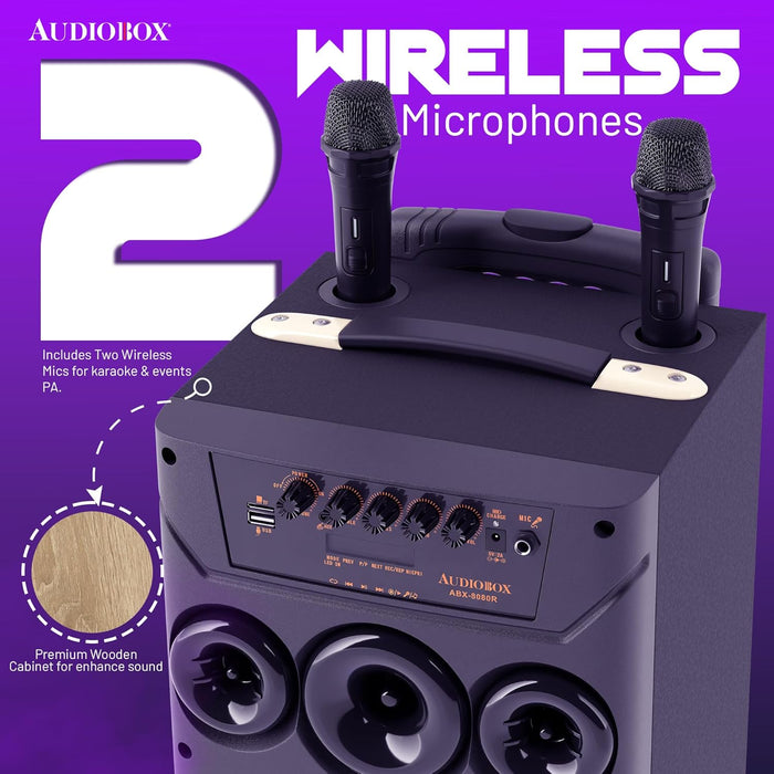 ABX-8080R Audiobox Groovestar Speaker 2x8 2-Mics