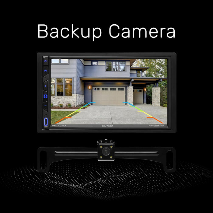 BE7ACP.XC Elite Premium 2x Din Carplay - Backup Camera Pack