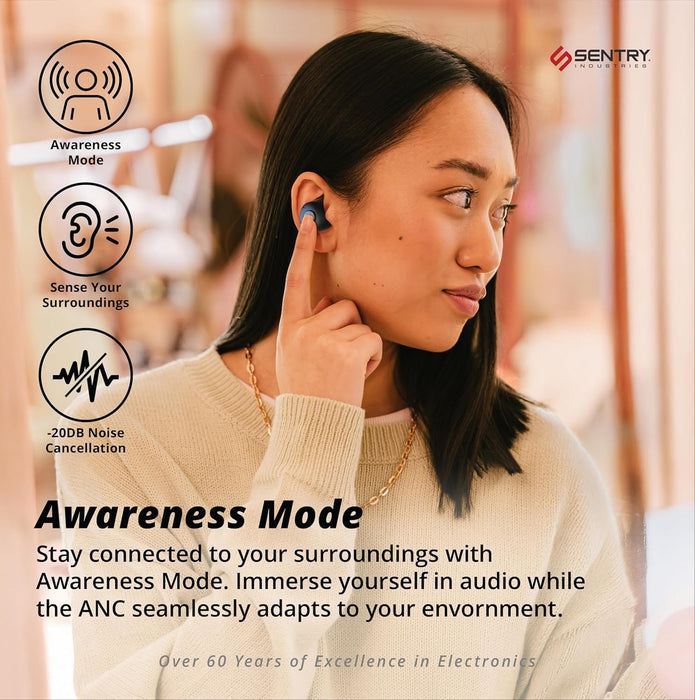 BTA800 Sentry Advanced Noise Cancelling Bluetooth  V5.3  Earbuds
