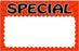 822 5.5" X 3.5" Fluorescent Orange Special Burst Sign 100 pcs Pack