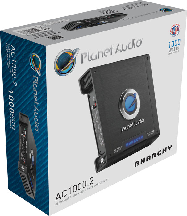 AC1000.2 Planet Audio 2 Channel Amp 1000W
