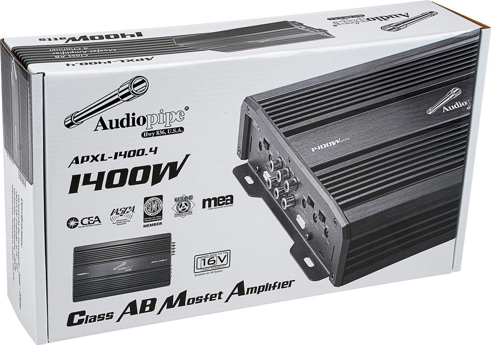 APXL-1400.4 Audiopipe 1400 w 4 Channel Amplifier