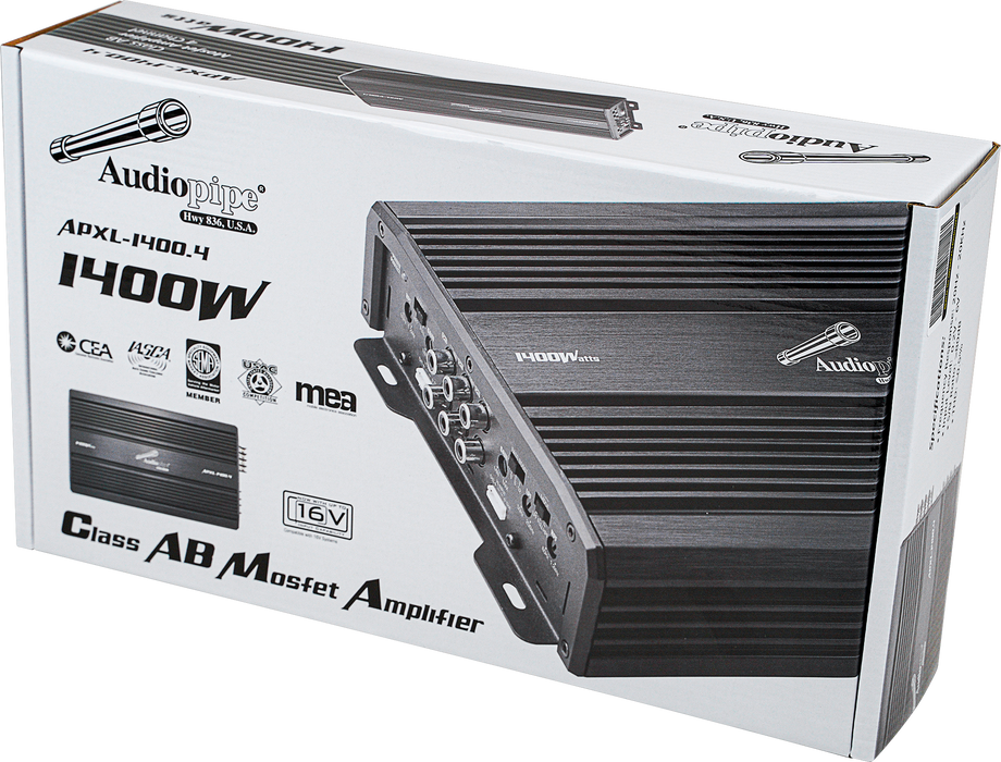 APXL-1400.4 Audiopipe 1400 w 4 Channel Amplifier