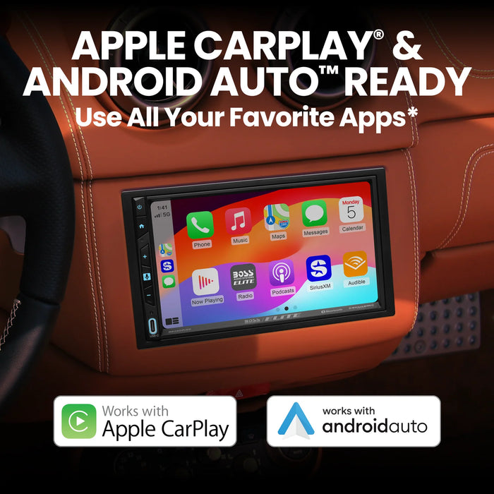 BE7ACP.WX Elite 7 2xDIN Wireless Carplay Mechless
