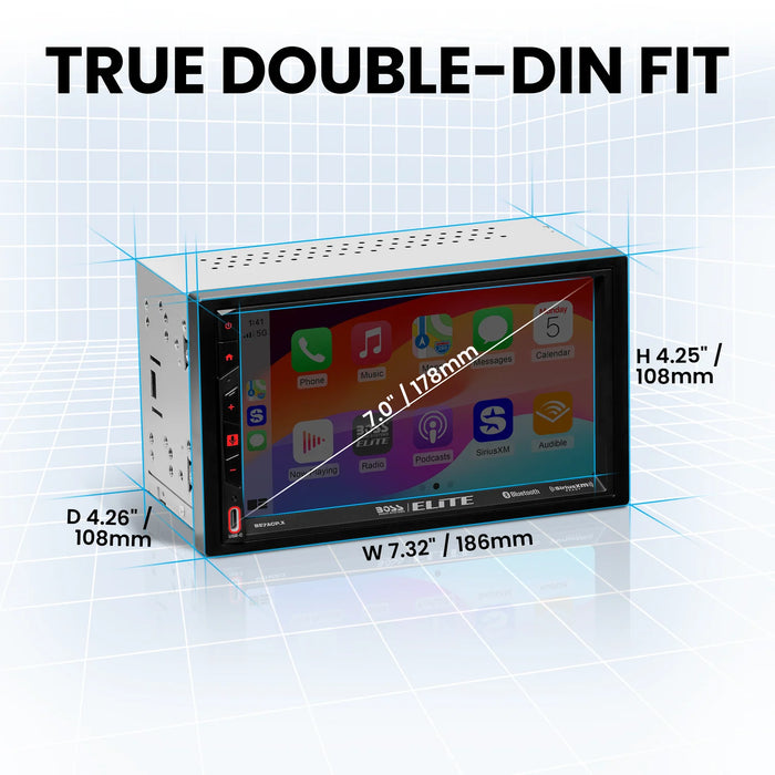 BE7ACP.X Elite 7 2xDIN Wired Carplay Mechless
