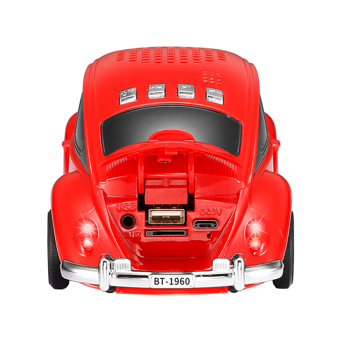 BT-1960 RED QFX Retro Beetle BT Speaker Red