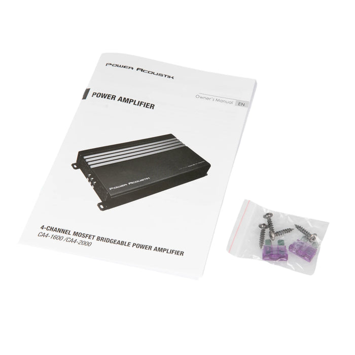 CA4-1600 Power Acoustik 4 Channel 1600 watt Class AB Amplifier