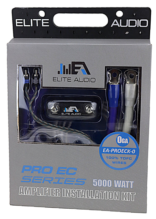 EA-PROK0-EC Elite  Audio Pro EC All Copper 0 Ga Amp Install Kit