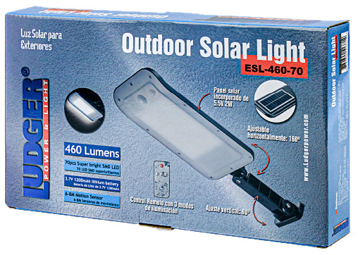 ESL-460-70 Ludger Outdoor Solar Light 460 Lumens