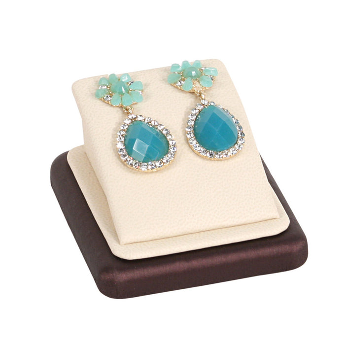 F35-8 (L30) Pendant-Earring display Beige-Brown Trim