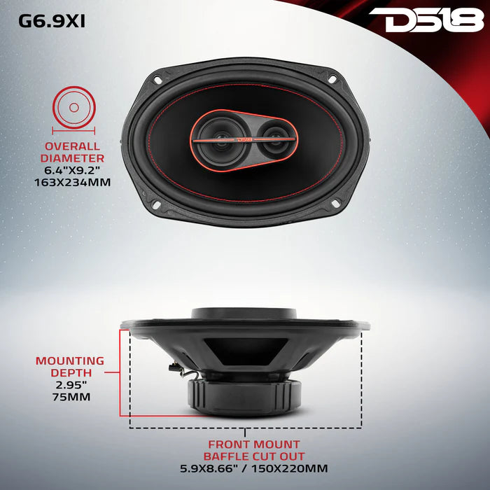 DS-G6.9XI DS18 GEN-X 6x9 3 Way Coaxial Speaker ^C