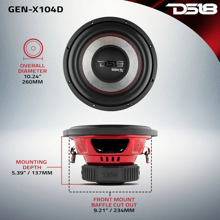 DS-GEN-X104D DS18 GENX 104D 800 w DVC Woofer ^C