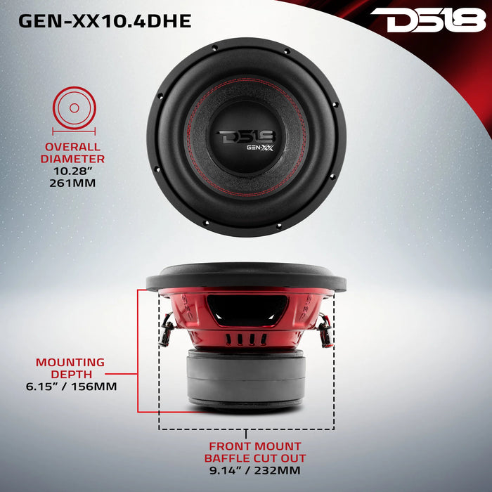 GEN-XX10.4DHE DS18 10 DVC 2X Stack 500w Sub Woofer