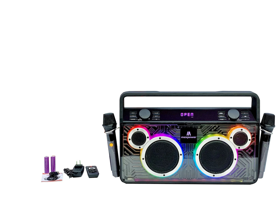 MPD523 Maxpower FM BT Player  Dual Mics