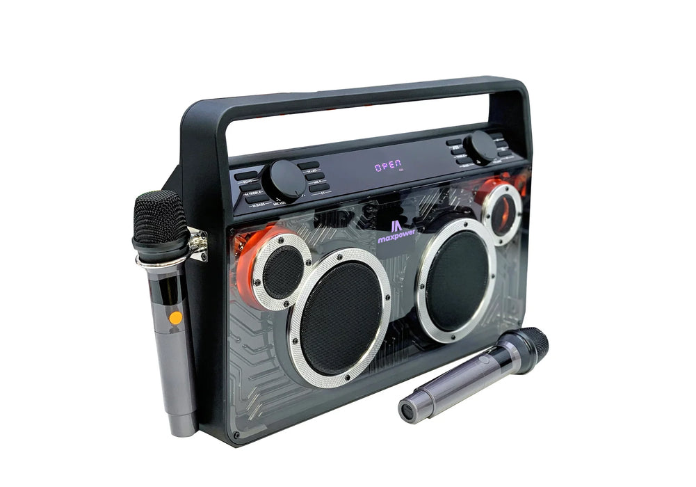 MPD523 Maxpower FM BT Player  Dual Mics