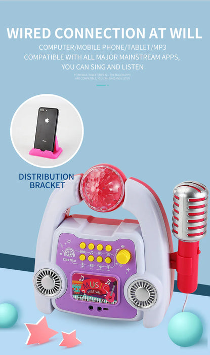 HK-8198B Karaoke Set Mic, Stand, MP3 Player