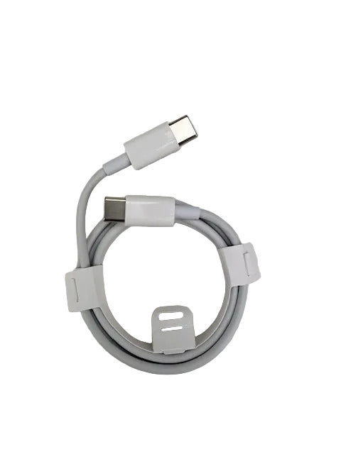 Gray USB cable with connectors on a light gray background