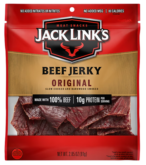 10000007610 Jack Links 2.85oz Original Beef Jerky