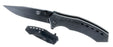 KFD20028 4.5" SpringAssisted Black Metal Knife