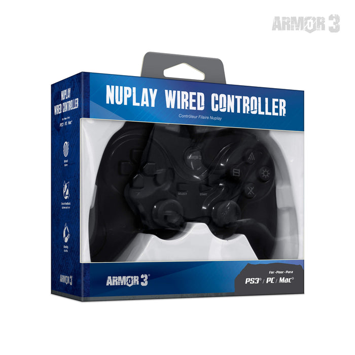 M07224-BK NuPlay Wired PS3 Controller Black