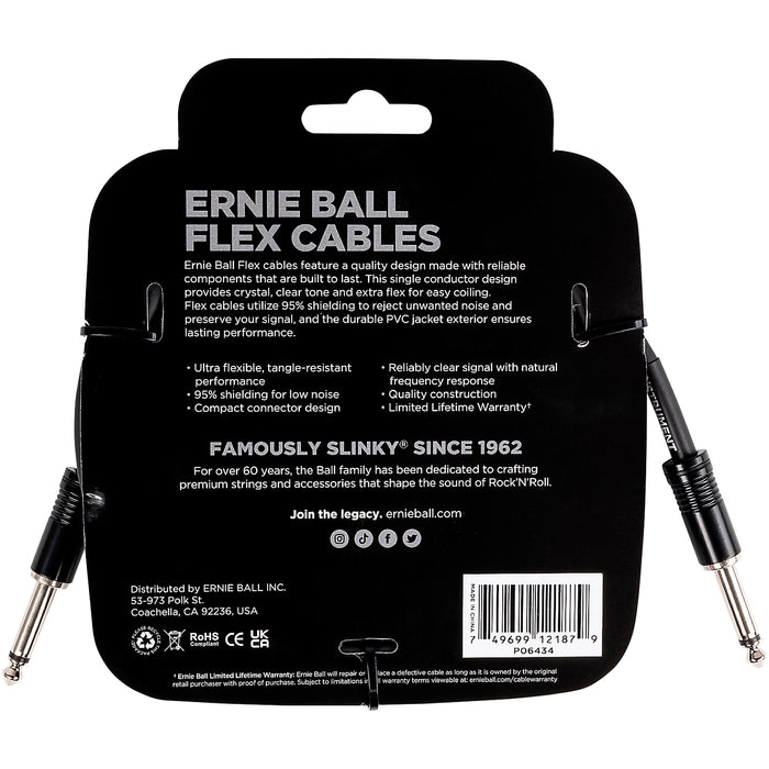 P06434 Ernie Ball Flex 10 ft Cable