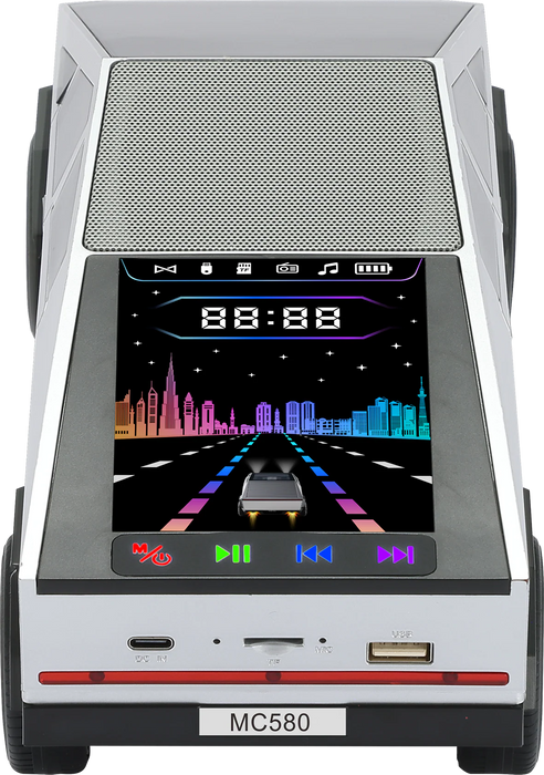 MC580-SILVER Electric Truck BT Speaker-Silver