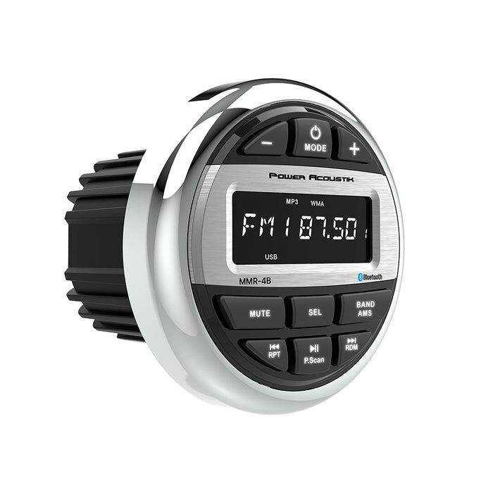 OW-MMR4B Power Acoustik Marine Head Unit w/ AM/FM, Weather, USB & Bluetooth